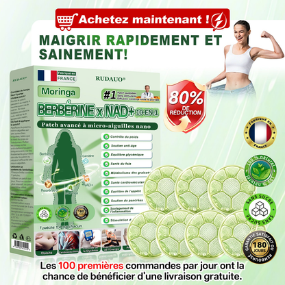 𝐅𝐨𝐫𝐦𝐮𝐥é 𝐩𝐚𝐫 𝐝𝐞𝐬 𝐞𝐱𝐩𝐞𝐫𝐭𝐬 🇫🇷 |💎 𝐏𝐚𝐭𝐜𝐡 𝐧𝐚𝐧𝐨-𝐦𝐢𝐜𝐫𝐨𝐧𝐞𝐞𝐝𝐥𝐞 𝐦𝐮𝐥𝐭𝐢-𝐳𝐨𝐧𝐞𝐬 𝟏𝟎-𝐞𝐧-𝟏 𝐑𝐔𝐃𝐀𝐔𝐎® 𝐚𝐯𝐞𝐜 𝐬𝐲𝐬𝐭è𝐦𝐞 𝐝𝐞 𝐝𝐢𝐟𝐟𝐮𝐬𝐢𝐨𝐧 à 𝐛𝐚𝐬𝐞 𝐝𝐞 𝐜𝐞𝐥𝐥𝐮𝐥𝐞𝐬 𝐯é𝐠é𝐭𝐚𝐥𝐞𝐬 (𝐞𝐟𝐟𝐞𝐭𝐬 𝐯𝐢𝐬𝐢𝐛𝐥𝐞𝐬 𝐞𝐧 𝟕 𝐣𝐨𝐮𝐫𝐬)