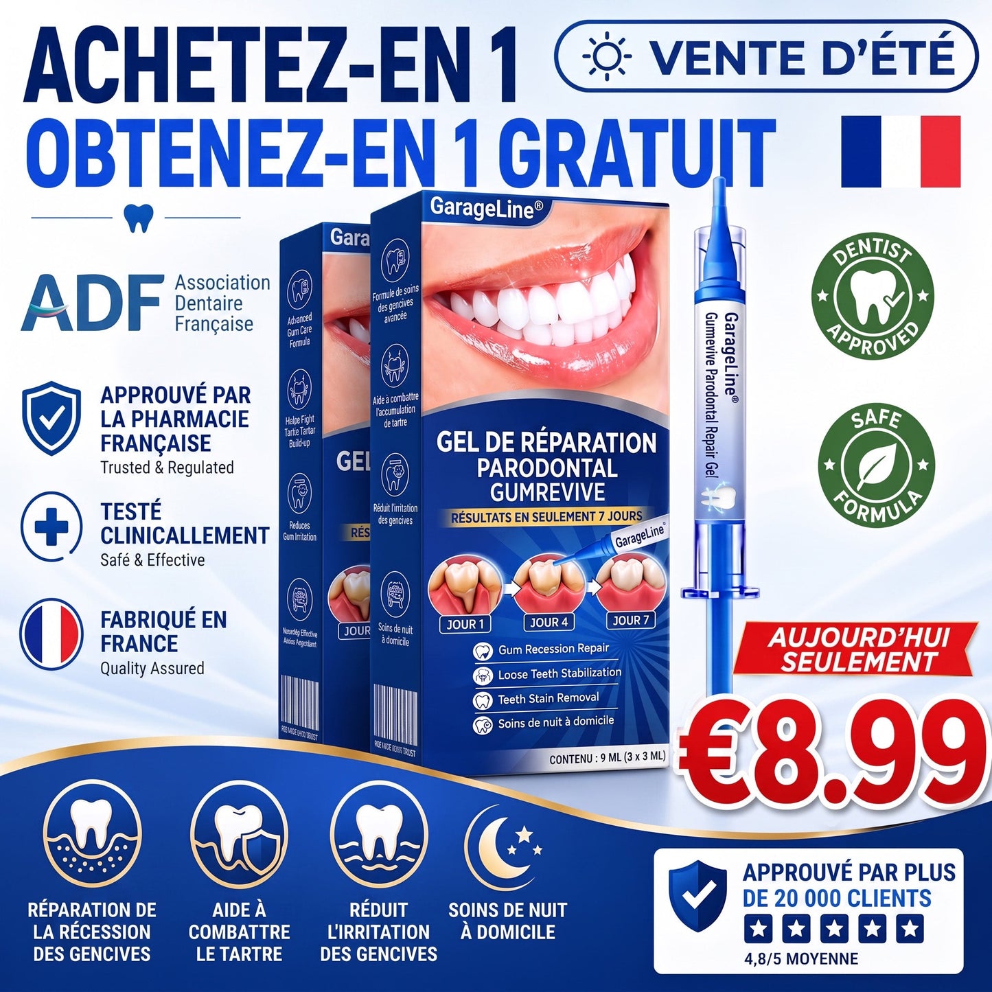 🇫🇷⚡GarageLine® GumRevive – Le Gel Avancé pour des Gencives Plus Saines et un Sourire Éclatant